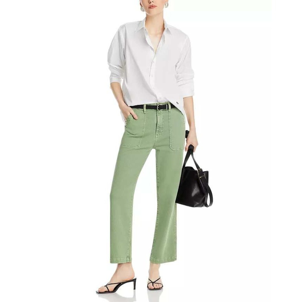 AG Analeigh High Rise Straight Leg‎ Jeans in Sulfur Forest Green Size 31